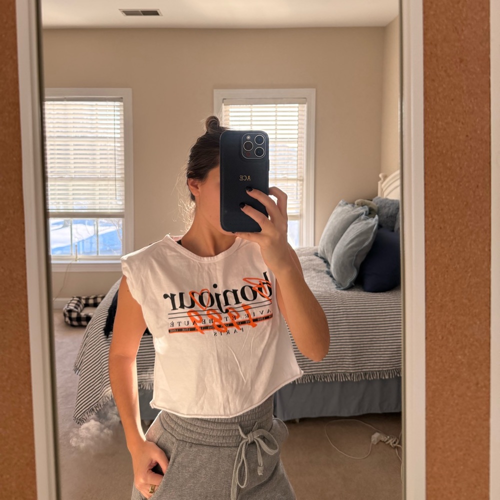 Zara Women's White Graphic Top